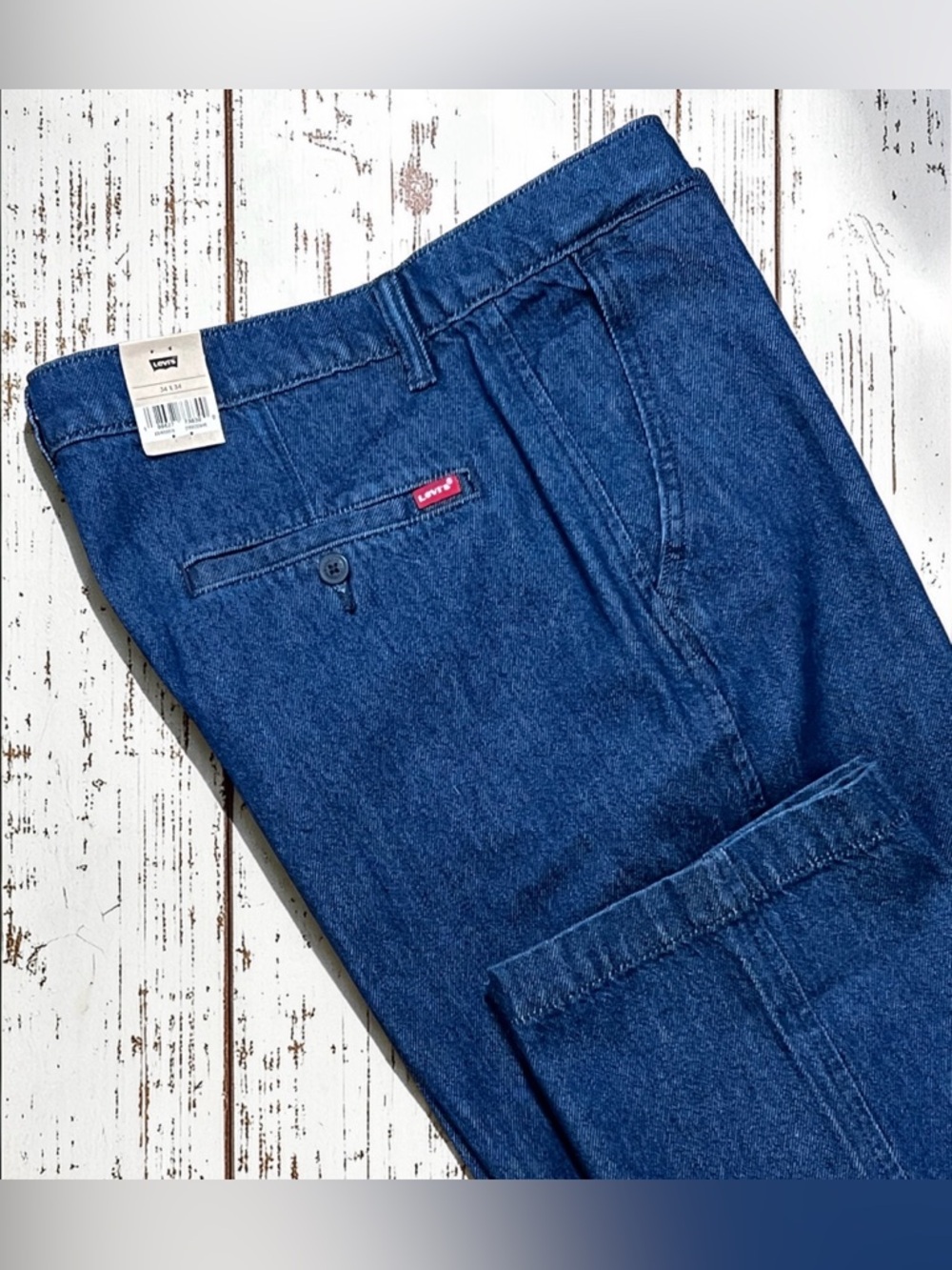 Levi's XX Chino Blue Jeans Relaxed Straight 34 x 31 Dadcore Heritage Minimalist